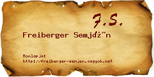Freiberger Semjén névjegykártya