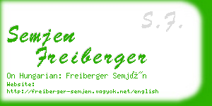 semjen freiberger business card
